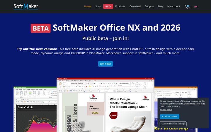 Zrzut ekranu softmaker.com