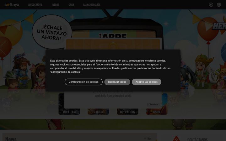 Screenshot of softnyx.com
