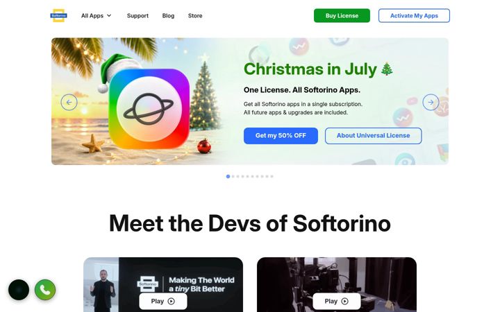 Screenshot of softorino.com