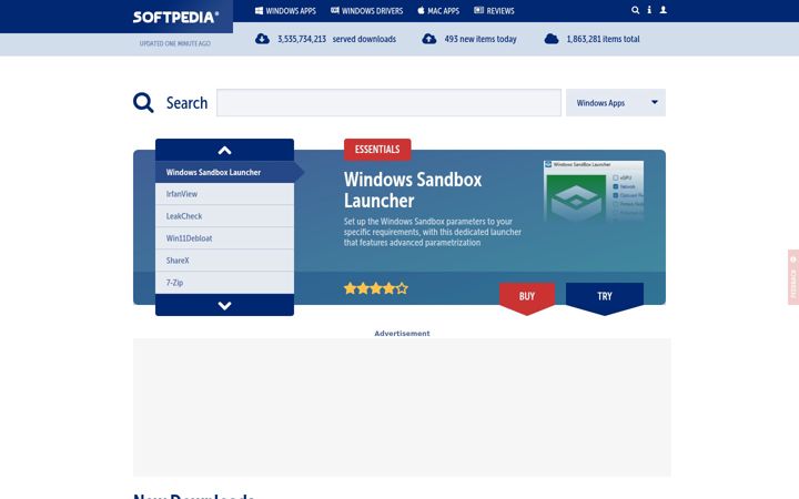 Skärmbild av softpedia.com