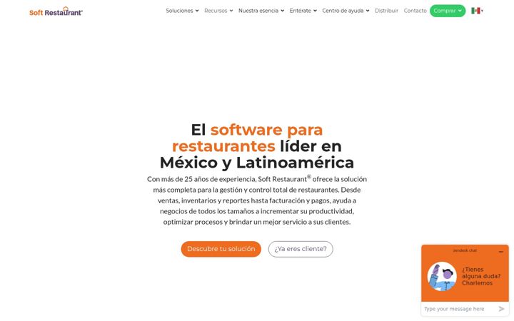 Screenshot of softrestaurant.com