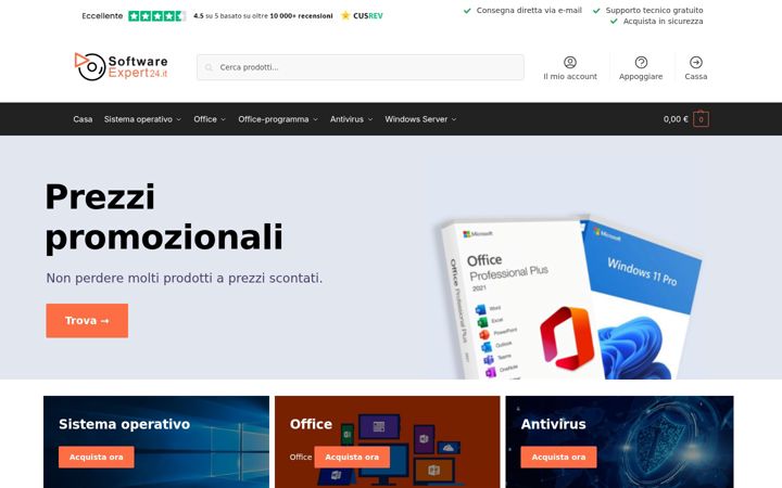 Screenshot van softwareexpert24.it