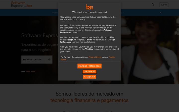 Captura de pantalla de softwareexpress.com.br