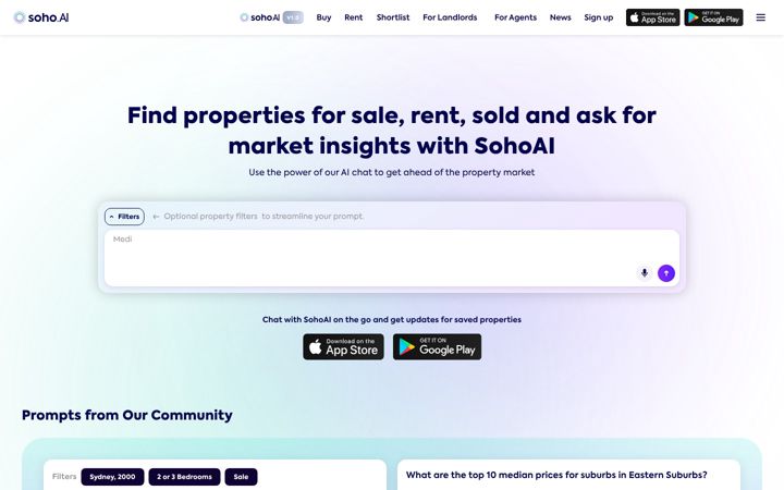 Screenshot of soho.com.au