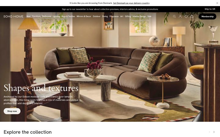 Screenshot of sohohome.com