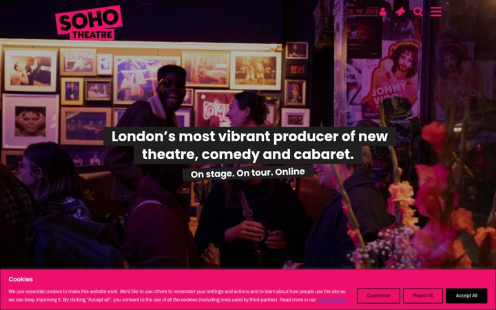 Captura de ecrã de sohotheatre.com