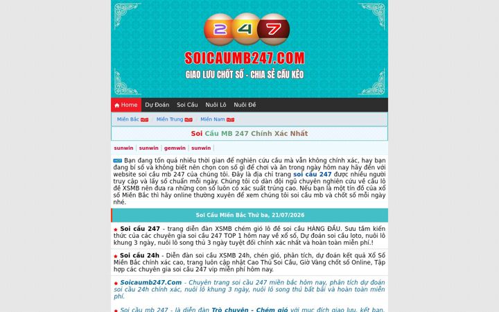 Screenshot of soicaumb247.com