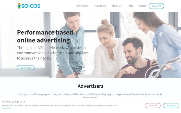 Screenshot of soicos.com