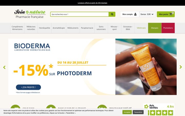 Screenshot of soin-et-nature.com