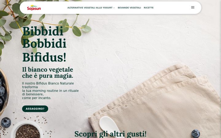 Screenshot van sojasun.it