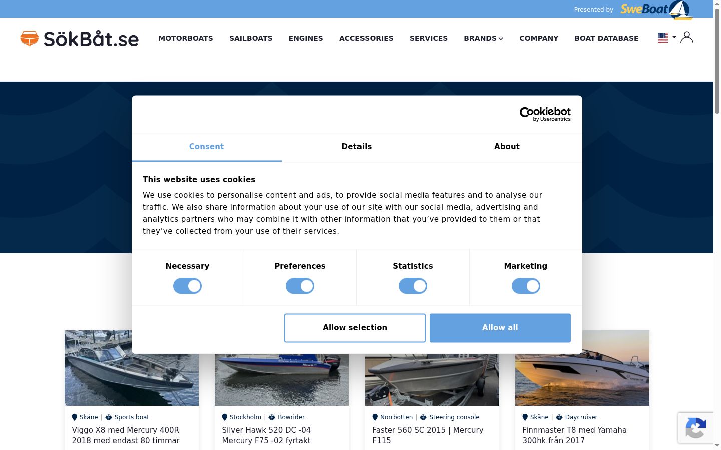Screenshot tal-banner tal-kunsens muri qabel kwalunkwe interazzjoni