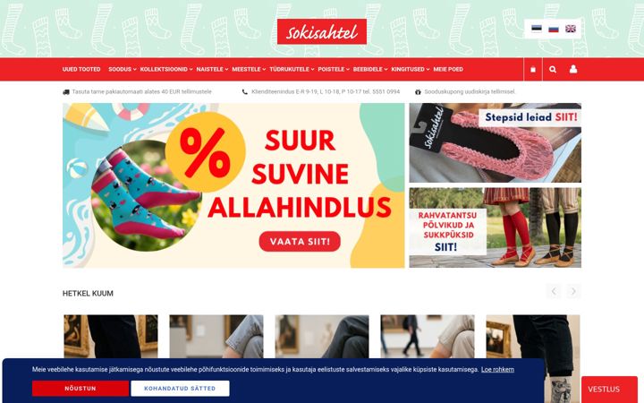 Screenshot of sokisahtel.net