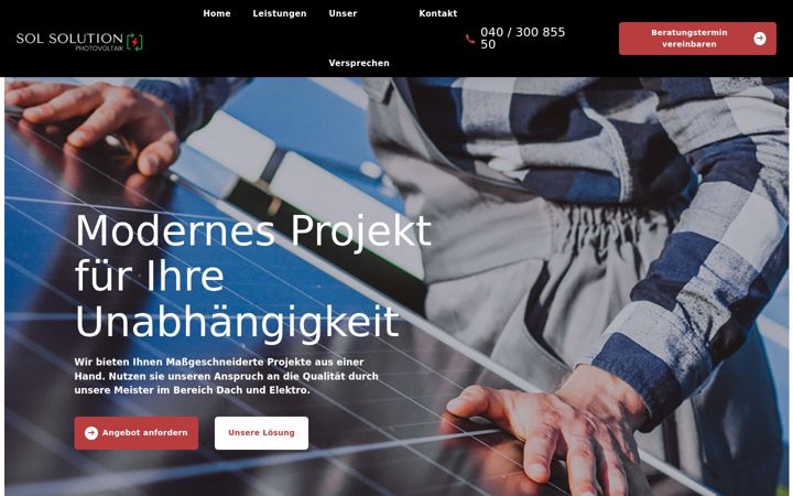 Screenshot of sol-solution.de