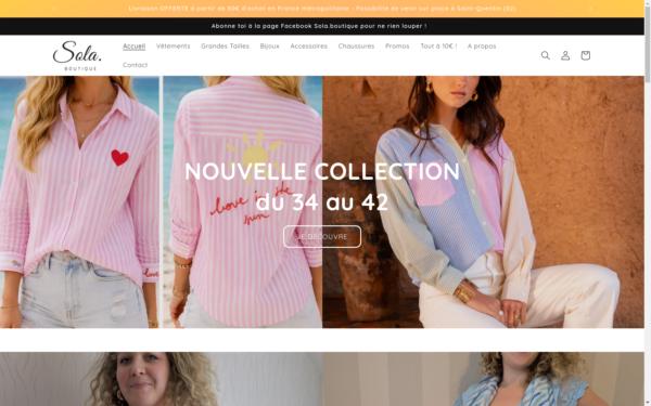 Screenshot von sola-boutique.fr