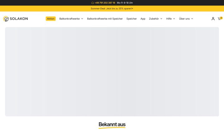 Screenshot of solakon.de