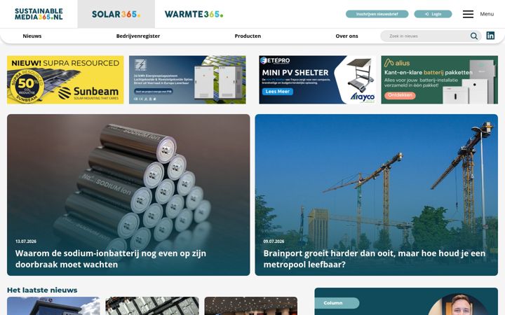 Screenshot stránky solar365.nl