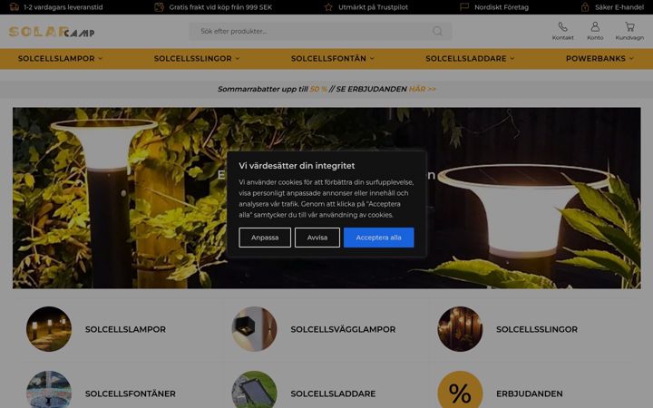 Screenshot of solarcamp.se