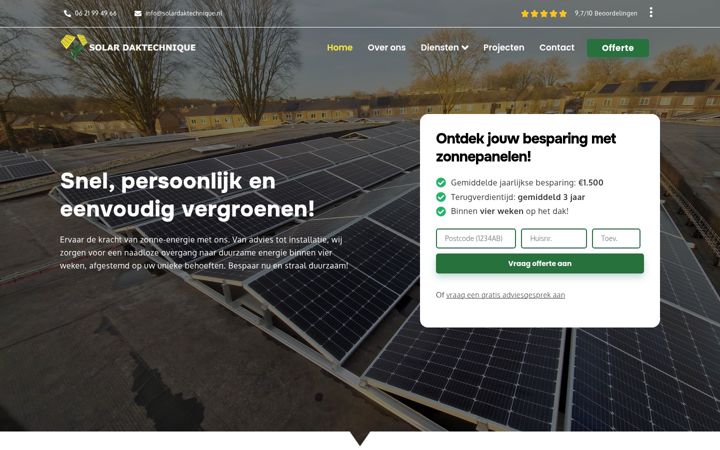 Screenshot of solardaktechnique.nl