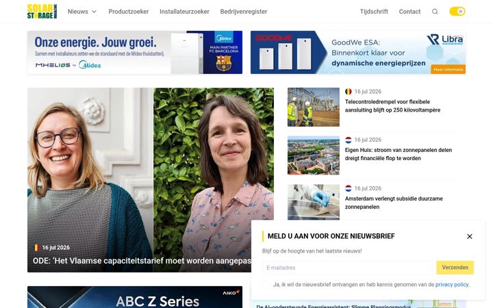 Screenshot of solarmagazine.nl