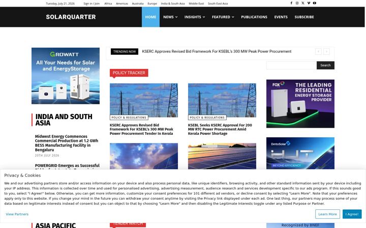Screenshot of solarquarter.com