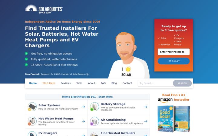 Screenshot of solarquotes.com.au