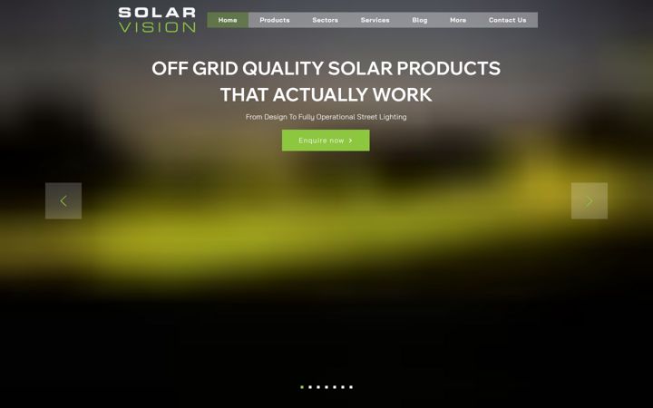 Skærmbillede af solarvisionlighting.com