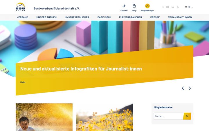 Screenshot of solarwirtschaft.de