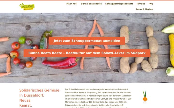 Posnetek zaslona solawi-duesseldorf.de