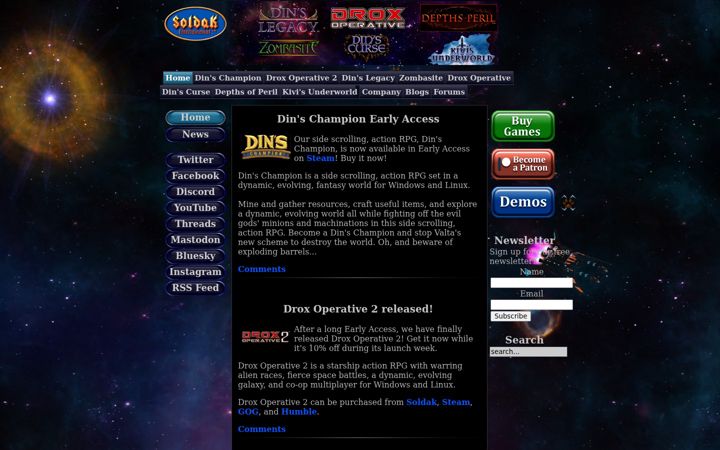 Screenshot of soldak.com