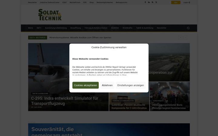 Screenshot of soldat-und-technik.de