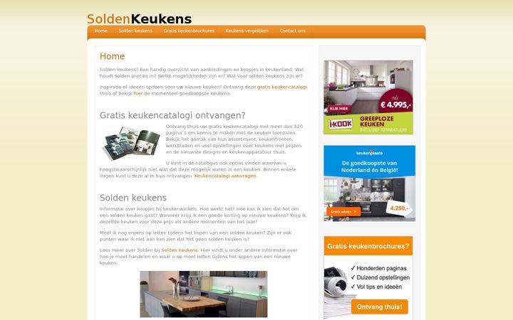 Zrzut ekranu soldenkeukens.be