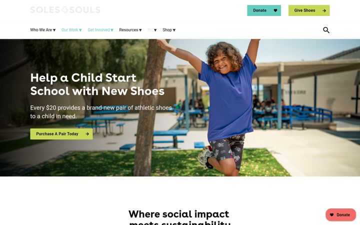 Screenshot van soles4souls.org