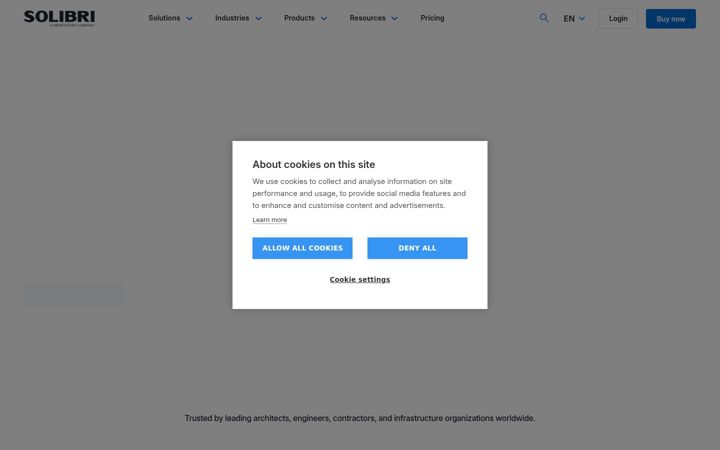 Screenshot of solibri.com