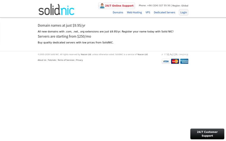 Screenshot of solidnic.com