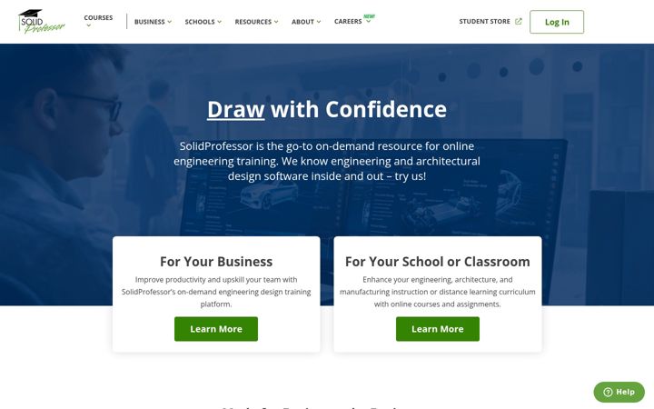 Screenshot of solidprofessor.com