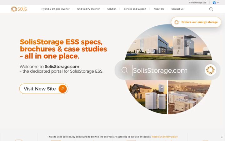 Screenshot of solisinverters.com