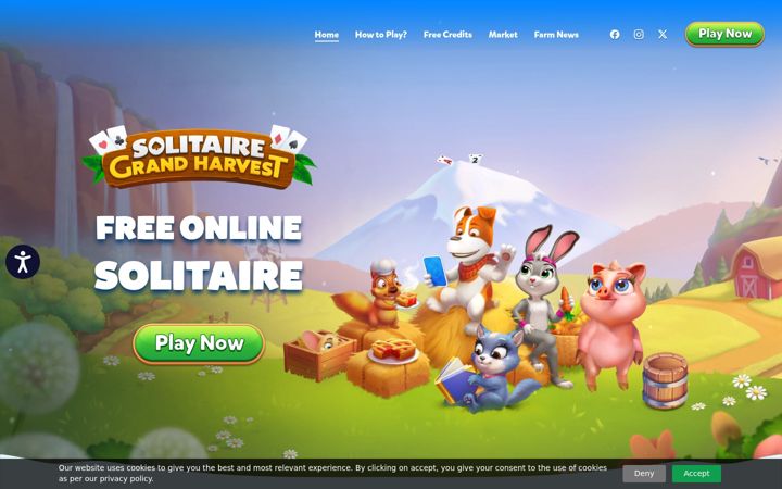 Posnetek zaslona solitairegrandharvest.com
