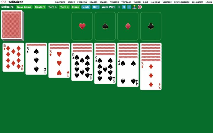 Screenshot of solitairen.com