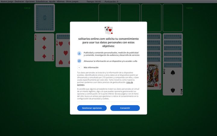 Screenshot of solitarios-online.com