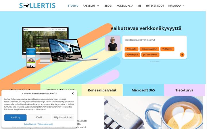 Screenshot of sollertis.fi