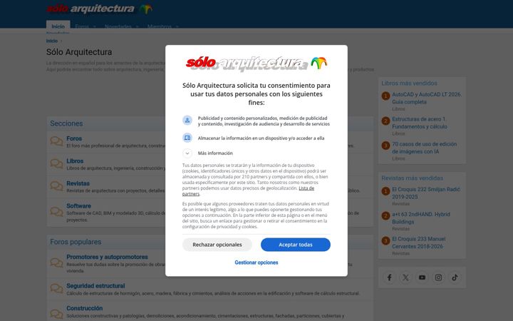 Screenshot of soloarquitectura.com