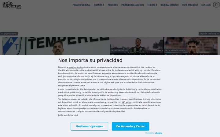 Screenshot of soloascenso.com.ar