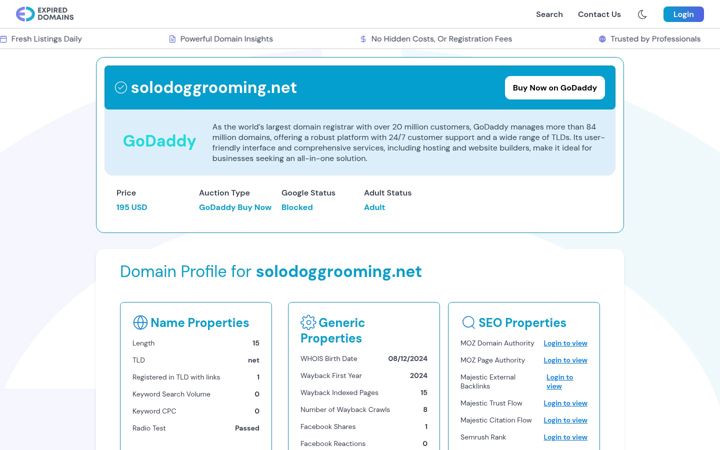 Posnetek zaslona solodoggrooming.net
