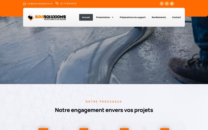 Screenshot ta' sols-soluxions-sa.ch