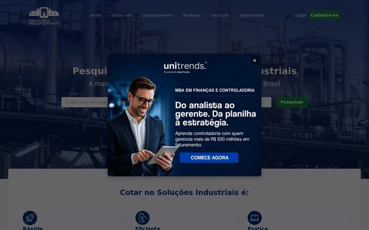 Screenshot of solucoesindustriais.com.br
