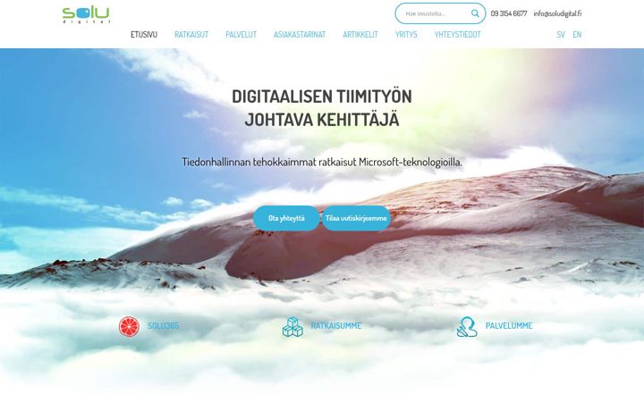 Skjermbilde av soludigital.fi