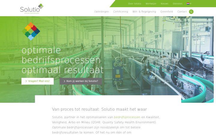 Screenshot of solutio.nl