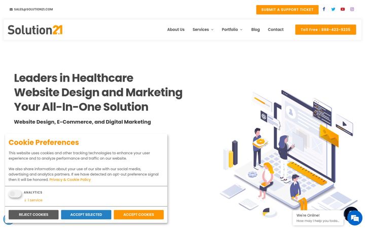 Screenshot of solution21.com