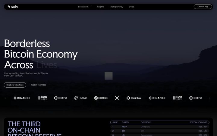 Screenshot of solv.finance