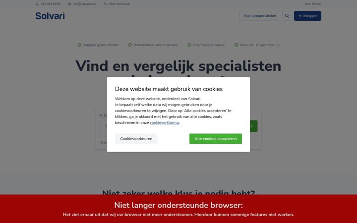 Ekraanipilt saidist solvari.nl